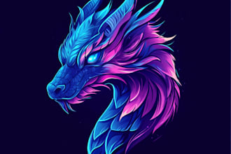 create a detailed fantasy logo illustration