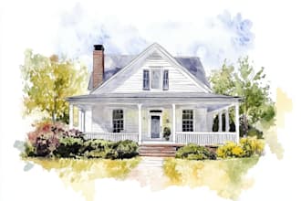 turn your home into watercolor house painting