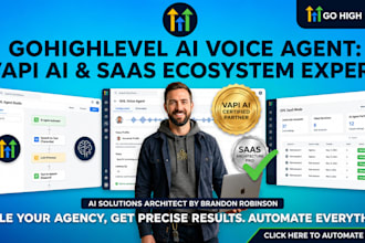 build gohighlevel ai voice agent, vapi ai integration, and saas mode