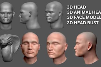 sculpt 3d face model likeness model 3d head bust 3d head model 3d printing model