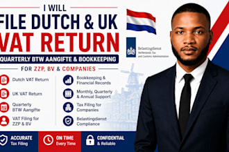 file dutch UK vat return quarterly btw aangifte bookkeeping for zzp bv companies