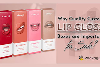 create stunning lip gloss, lip balm lipstick oil packaging box design