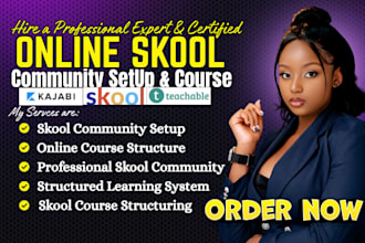 setup your skool community and online course content with full course creation