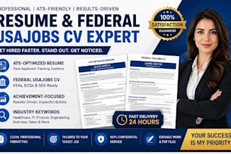 write ats resume, build federal usajobscv, rewrite medical healthcare cv update