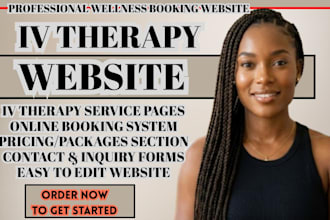 iv therapy website wellness clinic website hydration therapy site booking webs
