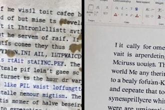 do manual typing from pdf image scan to word excel