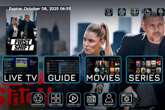 develop android and ios iptv app, smart tv app and rebrand iptv app