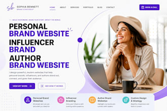 build squarespace personal brand website influencer brand author brand website