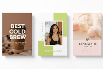 design 3 pinterest pins or instagram posts in 24 hours