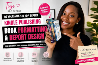 be your amazon KDP expert for book formatting kindle publishing report design