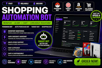 develop ecommerce shopping automation bot inventory monitor checkout assistant