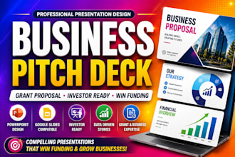 design business pitch deck grant proposal pitch deck presentation design
