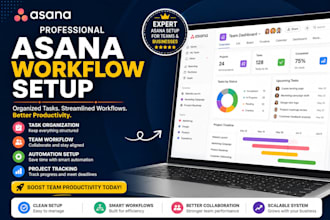 set up asana project management system and organize team task workflows