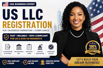 do US llc registration, ein application and business formation