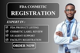 do fda cosmetic registration mocra compliance US agent