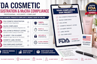 do fda cosmetic registration mocra compliance US agent