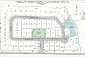 design land subdivision, site plan, plot plan and lot layout
