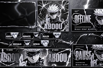 design a full anime streamer package