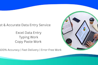 do data entry, typing work and excel data management