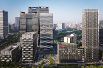 develop 3d urban environment,highrise office building,co working space rendering