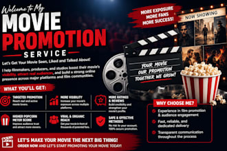 do organic movie promotion to active and larger audience