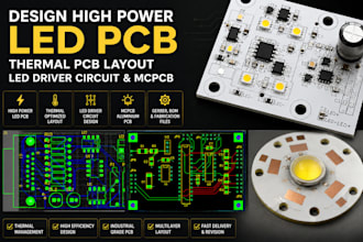 design high power led pcb, thermal pcb layout, led driver circuit and mcpcb