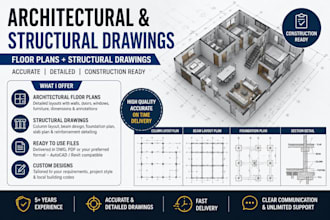 draft architectural and structural drawings in autocad,cad drafter