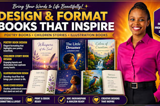 design poetry book formatting poem children story book illustration book cover