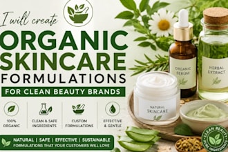 create organic skincare formulations for clean beauty brands
