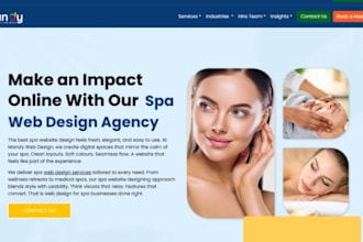 design med spa website wellness website fitness coach eyebrow studio website