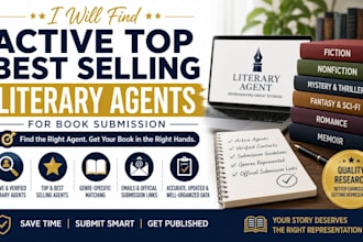 find active top best selling literary agents for submission