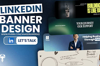 design premium and professional linkedin banner