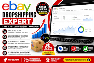 build ebay drop shipping store management listing SEO PPC seller central expert