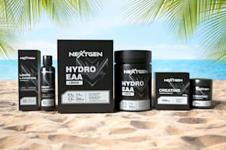 supplement label design, vial label, peptide label design, product label design