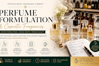 formulate custom perfumes and cosmetic fragrances professionally