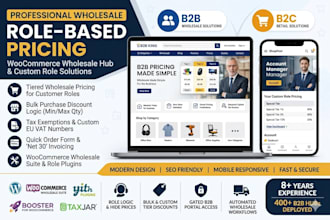 build woocommerce b2b wholesale hybrid store with elementor and role pricing