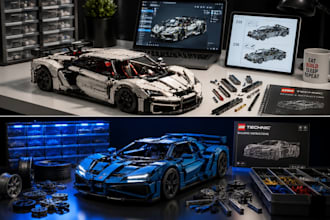 design custom lego moc, lego technic with instructions and part list