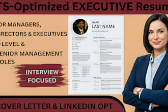 write an ats friendly executive resume and professional CV