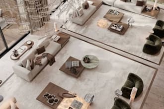 do interior design, 3d interior rendering, room and apartment design