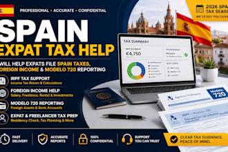 help expats file spain taxes, foreign income and modelo 720 reporting