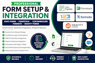 setup zoho forms formstack 123formbuilder formsite gravity forms integration