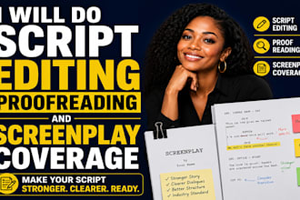 do script editing proofreading and screenplay coverage for your script