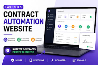 build contract automation website with e signature and document workflow