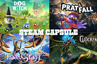 create steam capsule art steam header capsule  game poster game art illustration