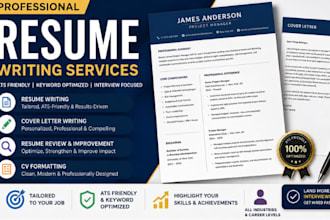 offer ats resume writing cover letter, review, improve, format cv