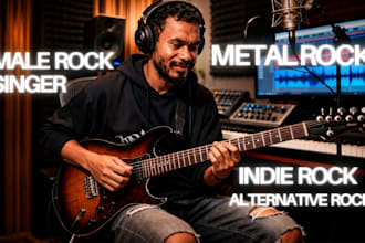 record powerful male rock vocals, metal vocals, and full song production