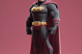 make premium superhero caricature character
