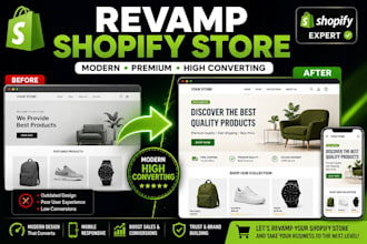 design, clone, revamp, edit, duplicate shopify website redesign shopify store