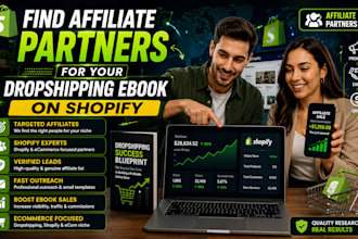 find affiliate partners for your shopify dropshipping ebook promotion