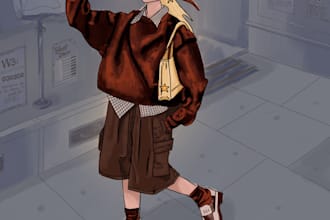 create a custom digital illustration in procreate